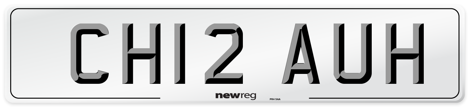 CH12 AUH Number Plate from New Reg